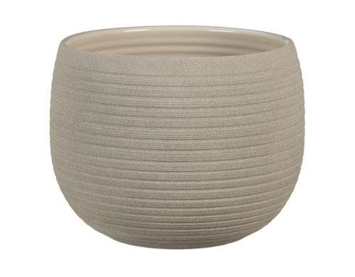 Scheurich Übertopf Taupe, Keramik D oben:14.9 cm, D unten:11.7 cm, H:14.3 cm