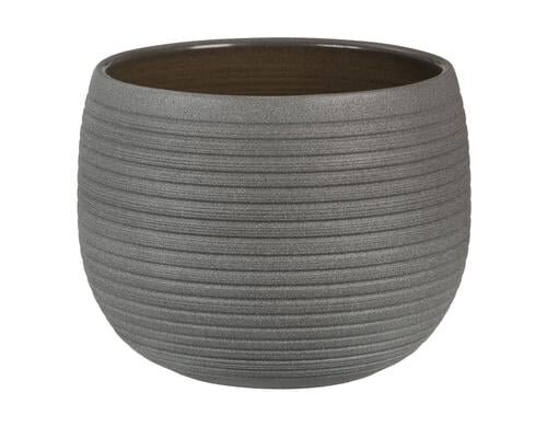 Scheurich Übertopf Dunkelgrau, Keramik D oben:13.1 cm, D unten:9.7 cm, H:12.4 cm