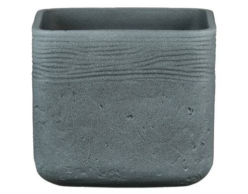 Scheurich Übertopf Dark Stone, Keramik L: 18.5 cm, B: 18.5 cm, H: 16.1 cm
