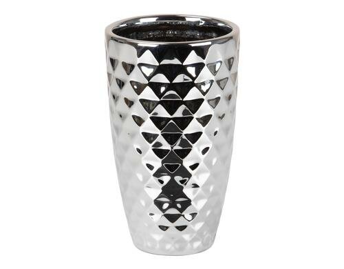 Scheurich Vase, Silber, Keramik D oben: 59.2 cm, D: 12 cm, H: 25 cm