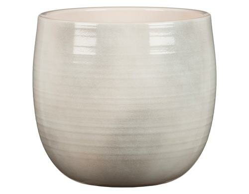 Scheurich Übertopf Weiss, Keramik D oben:17.5 cm, D unten:12.8 cm, H:20 cm