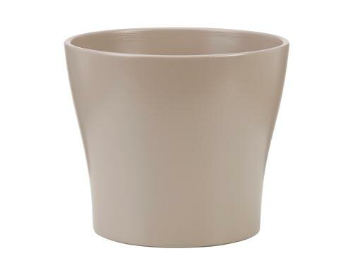 Scheurich Übertopf Taupe, Keramik D oben:18 cm, D unten:13.6 cm, H:16 cm