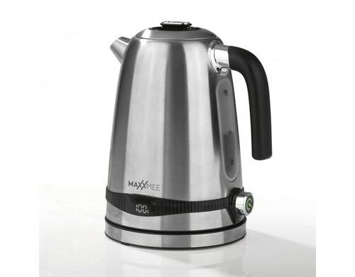 MAXXMEE Wasserkocher 1.7L LED/Temperaturwahl 1,7l 2200W Edelstahl
