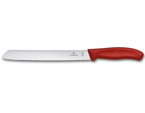 Victorinox Swiss Classic Brotmesser rot, 21 cm, Wellenschliff
