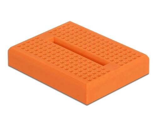 Delock Experimentier-Steckbrett mit Bodenplatte 170 Kontakte, orange