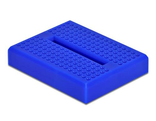 Delock Experimentier-Steckbrett mit Bodenplatte 170 Kontakte, blau