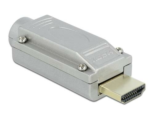 Delock HDMI Terminalblock, Metalgehäuse HDMI-A Stecker zu Terminblock Adapter