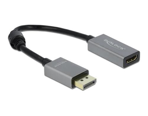 Monitoradapter DP-Stecker zu HDMI-Buchse schwarz, 4K 60Hz (HDR)