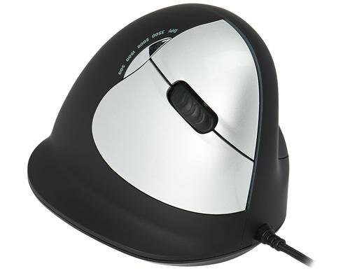 RGO Ergonomische Maus, Mittel, 165-185mm USB, Rechtshänder, Anti-RSI-Software