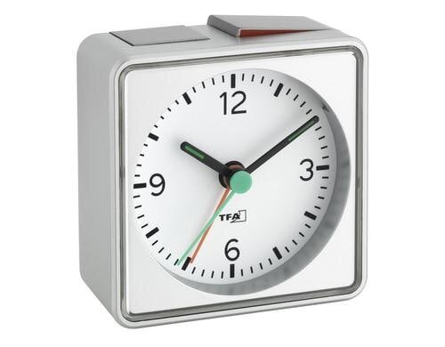 PUSH Elektronischer Wecker silber weiss ohne Batterie