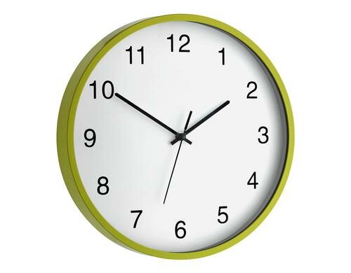 Wanduhr grün weiss inkl. A-Batterie
