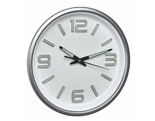 Wanduhr silber weiss ohne Batterie