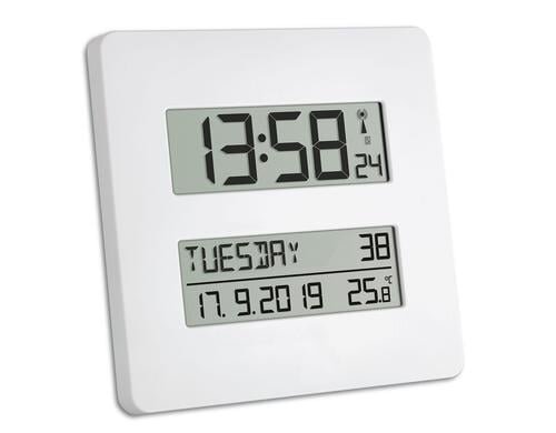 Time Line Funk-Wanduhr weiss ohne Batterie