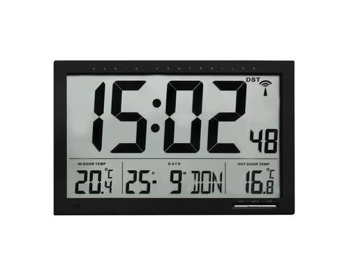 Funk-Wanduhr schwarz inkl. Z-Batterie, inkl. Sender 30.3210.10