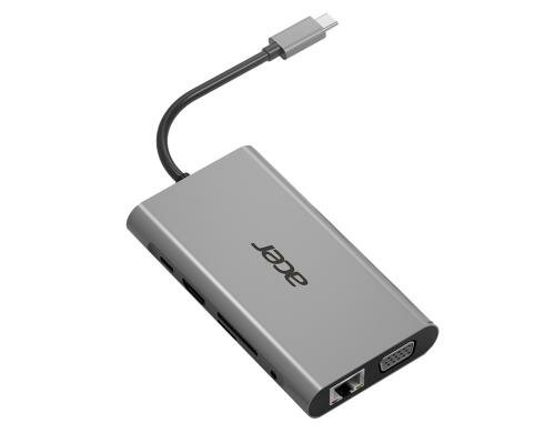 Acer Dockingstation USB Type-C, 10-in-1 USB, HDMI, VGA, SD+TF-Slots, Audio, RJ45