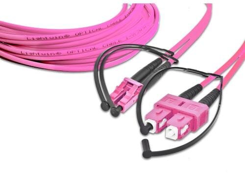 Lightwin LWL Duplex Patchkabel Multimode 50/125µm, LC-SC, 20.0m OM4