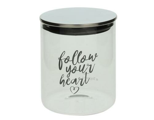 Tognana Vorratsdose follow your heart Glas, D:10 cm , H 12.5 cm