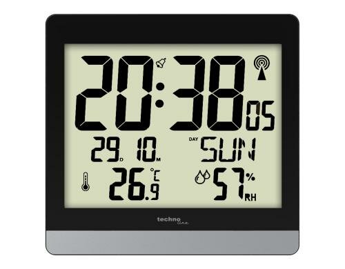 TechnoLine Funkuhr WS8014 Datum, Zeit, Temperatur, Feuchtigkeit