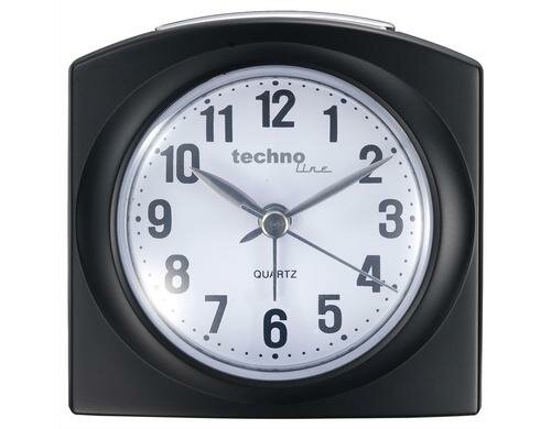 TechnoLine Wecker MODELL L, schwarz Analog, Wecker, Schlummer, Licht