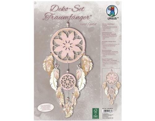Ursus Bastelset Traumfänger Rose/Gold Set enthält Materialien für 2 Stück