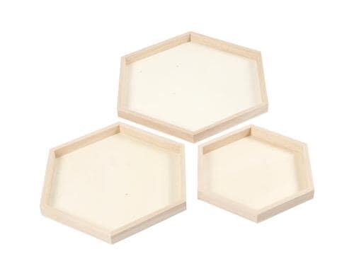 Creativ Company Holztablette Set 3 Stück, 21 x 26 x 31 cm