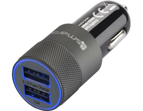 4smarts Car Charger Hybrid 15.5W schwarz