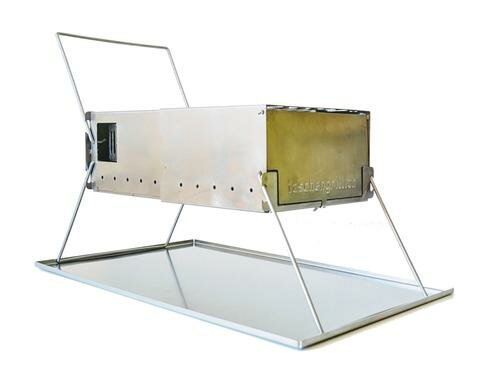 MEHRWEG Schweizer Taschengrill Kit gratis Bodenplatte, Abmessung: 14x12.6x8 cm