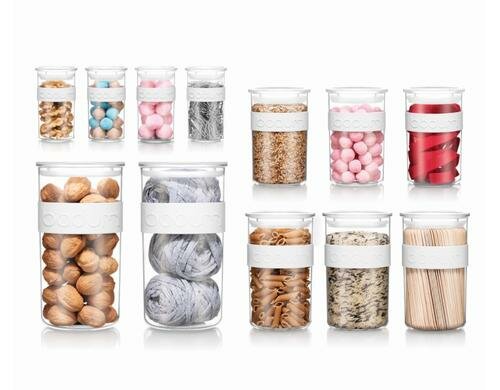 Bodum Presso Vorratsdosen Set 12 tlg shadow,Kunststoff 4x0.5/3x0.6/3x1/2x2L
