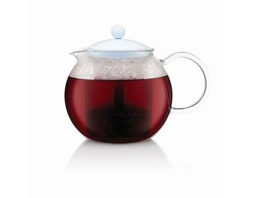 Bodum Assam Teebereiter Glas blue moon, Kunststofffilter, 1l