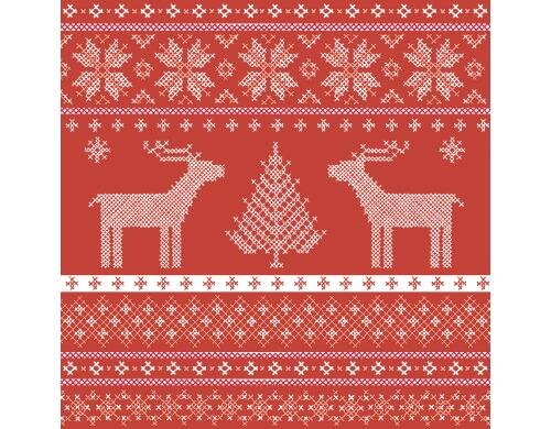 Paper + Design Servietten Helene red 33x33 cm, 20 Stück