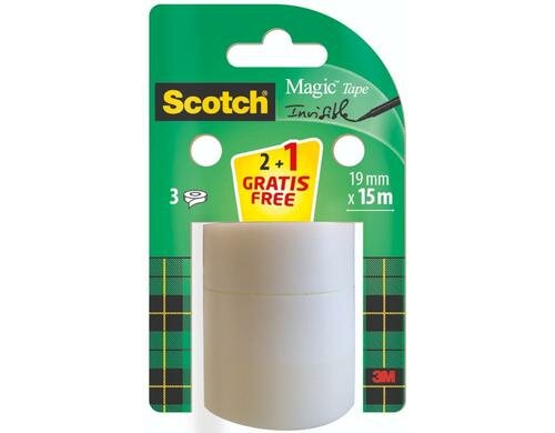 3M Scotch Magic matt  19mmx15m 2 Rollen + 1 Gratis