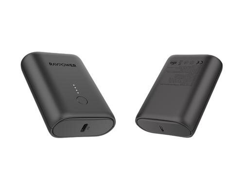 RAVPower Powerbank RP-PB206 schwarz 18W PD, MFi Anschluss,10000 mAh