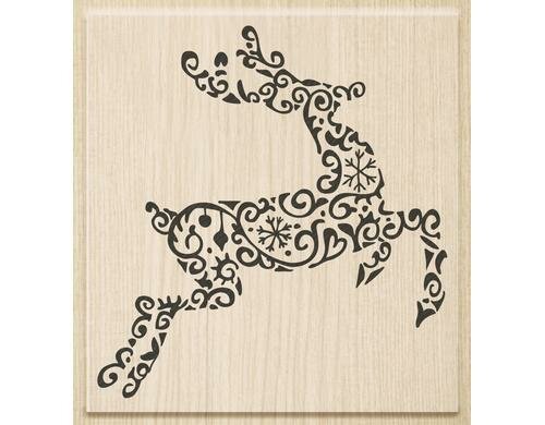 Heyda Stempel Romantische Weihnacht Rentier Motivgrössee: 8 x 8.5 cm