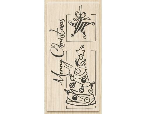 Heyda Stempel Merry Christmas Motivgrössee: 5 x 11 cm