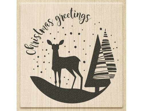 Heyda Stempel Christmas Greetings Motivgrössee: 7 x 7 cm