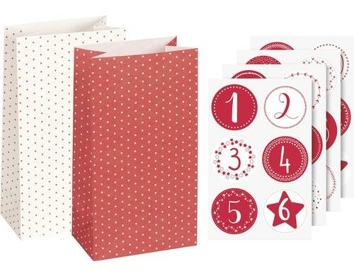 Heyda Adventskalender-Set klein 24 Stück, Grösse 180 x 97 x 60 mm