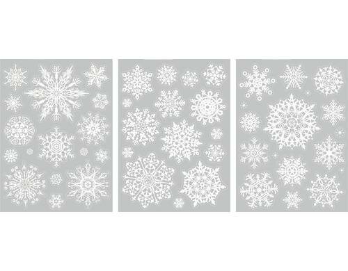 Heyda Fensterbilder Kristalle A4 weiss 3 Bogen