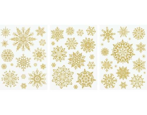 Heyda Fensterbilder Kristalle A4 gold 3 Bogen
