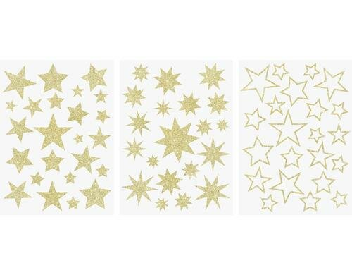 Heyda Fensterbilder Sterne A4 gold 3 Bogen