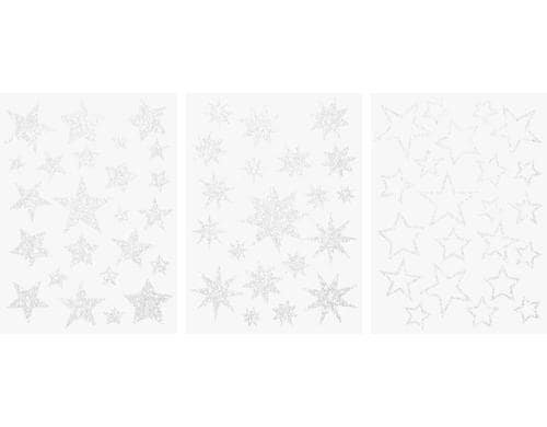 Heyda Fensterbilder Sterne A4 weiss 3 Bogen