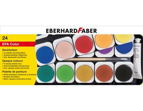 Eberhard F. Wasserfarbe deckend Kunststoff, 24er Set