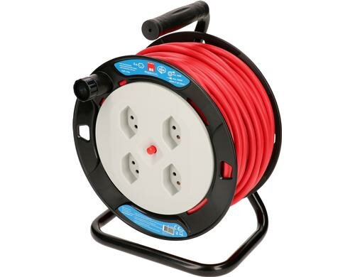 Max Hauri Mini-Kabeltrommel 20m 4x T13 Steckdose, mit Thermoschutz