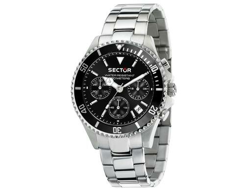 Sector Uhr 230 R3273661009 230 43mm CHR BLACK DIAL BR SS