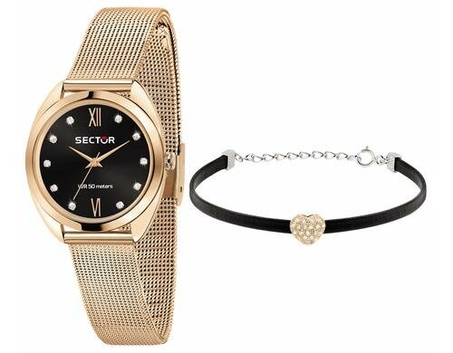 Sector Uhr 955 R3253518504 955 32mm 3H BLK DIAL MESH BR R