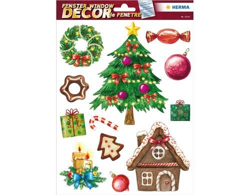 Herma Fensterbild Weihnachtszeit 1 Blatt mit Fenstersticker