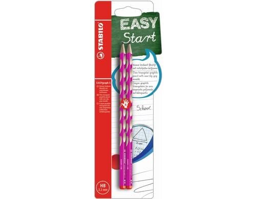 STABILO EASYgraph 2er S rechtshänder, pink