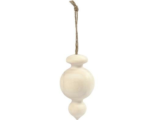 Creativ Company Holzkugel Weihnachtsschmuck 1 Stück, 7.5 x 4 cm