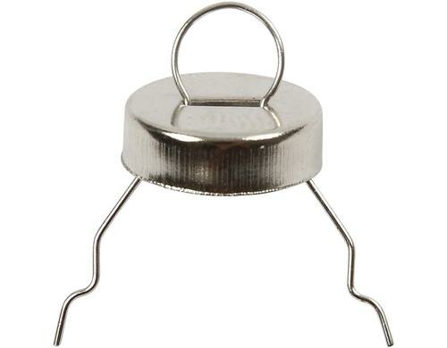 Creativ Company Aufhänger für Kugeln 25 Stück, 13 x 5 mm, silber
