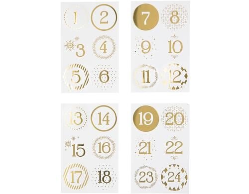 Creativ Company Adventskalenderzahlen Blatt 9 x 14 cm, D: 40 mm