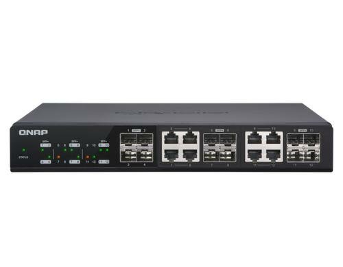 QNAP QSW-M1208-8C, Managed Switch 4-Port 10GbE SFP+, 8-Port 10GbE SFP+/RJ-45
